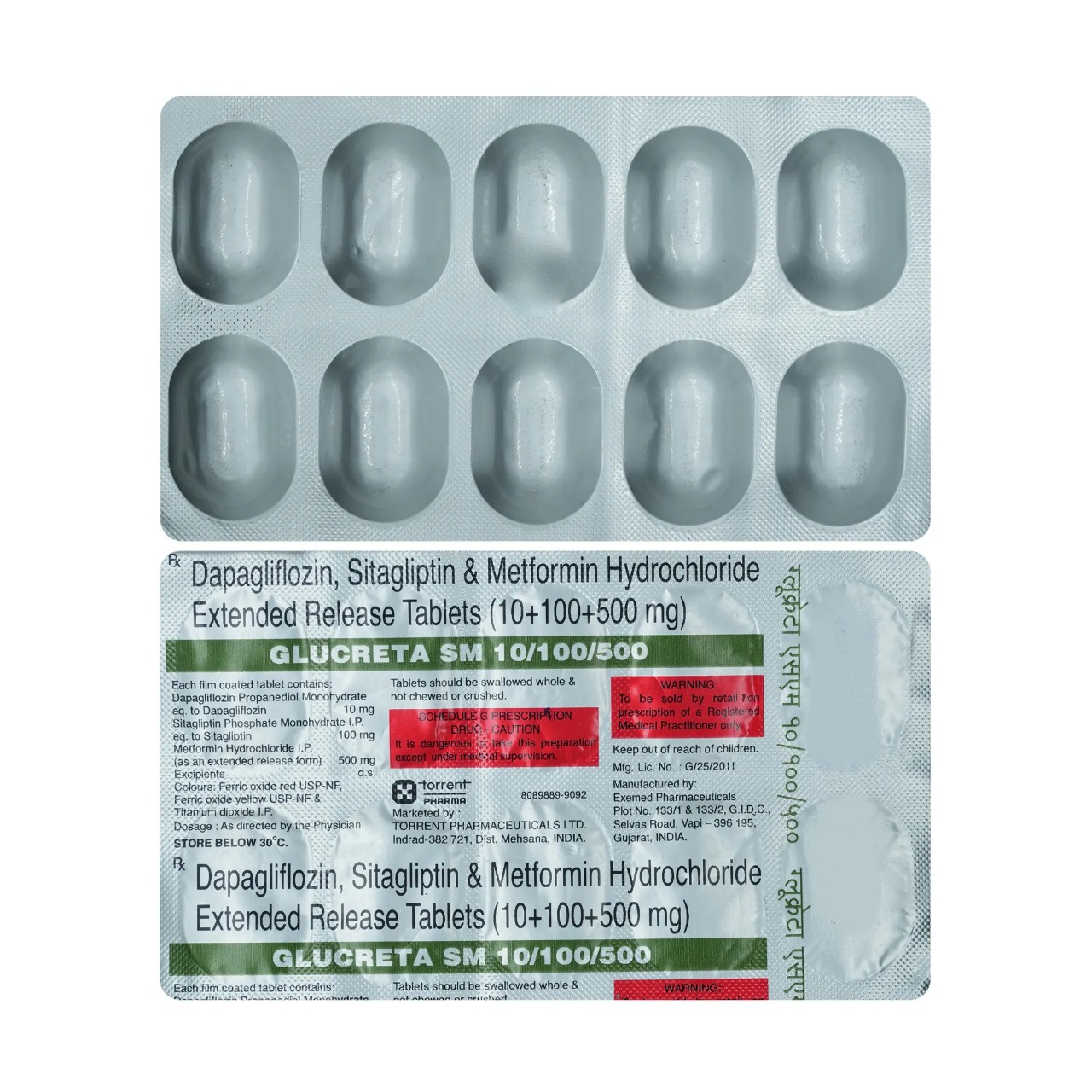 GLUCRETA SM(10/100/500) TAB