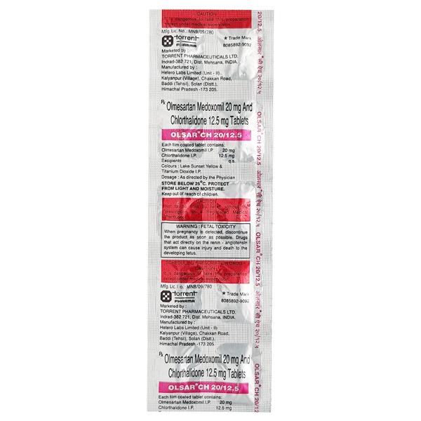 OLSAR CH 20MG / 12.5MG