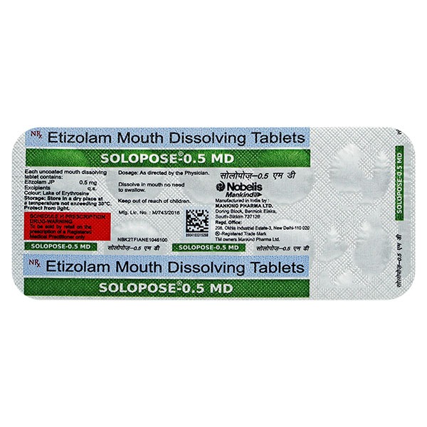 SOLOPOSE 0.5MD TABLET