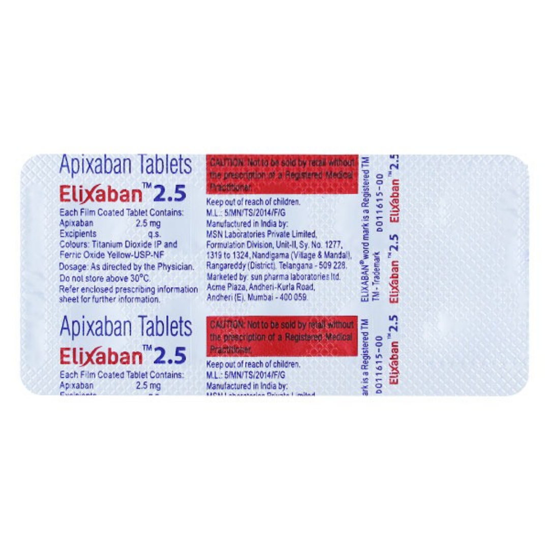 ELIXABAN 2.5MG