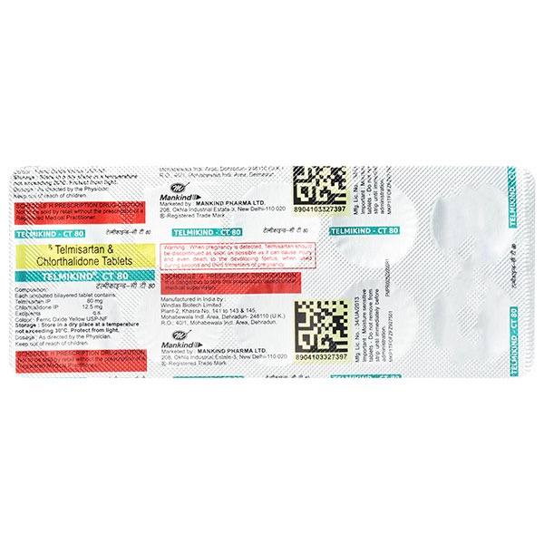 TELMIKIND CT 80MG TABLET 