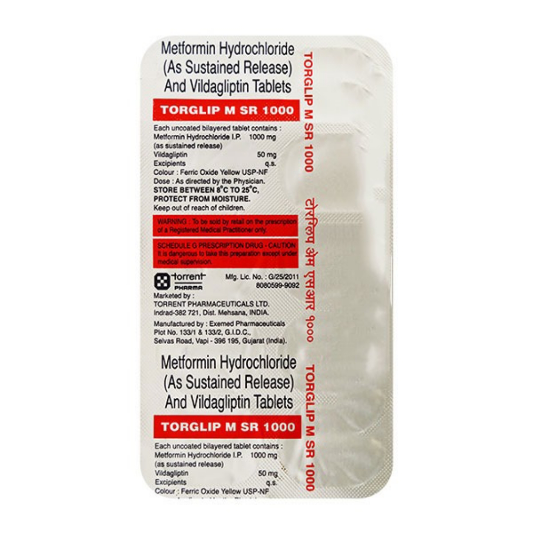 TORGLIP M SR 1000 TABLET