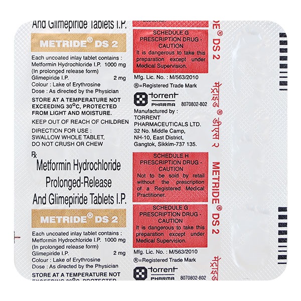 METRIDE DS 2MG TABLET